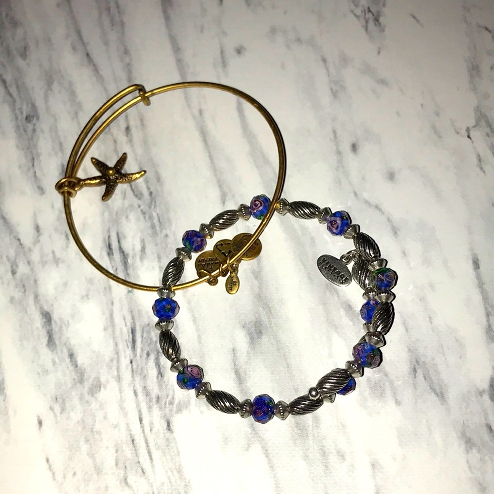 Alex and ani vintage 66 starfish beaded bracelet set
